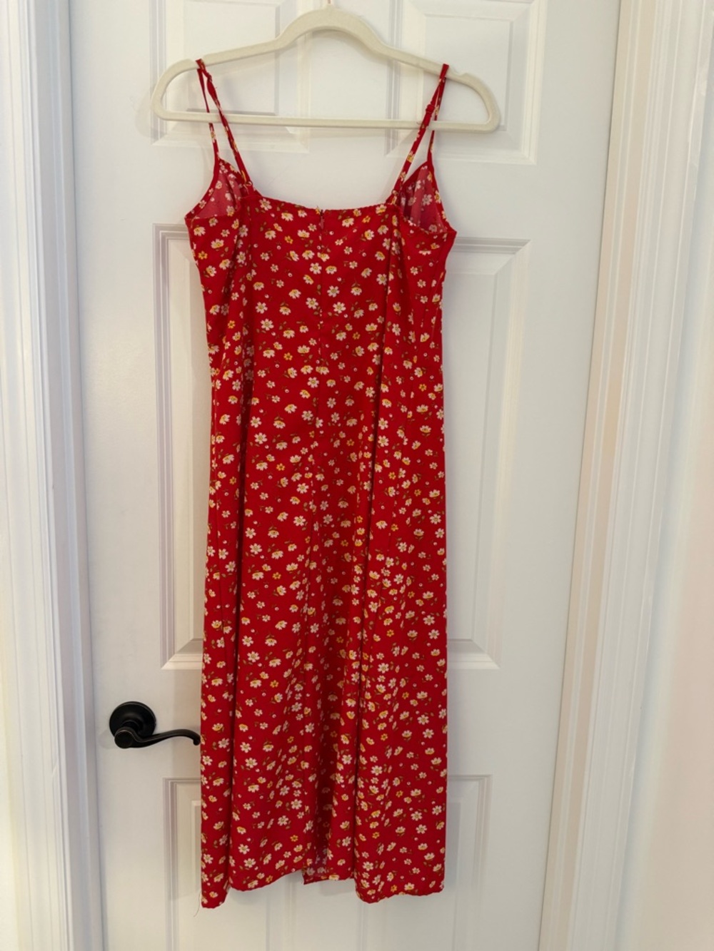 Romantic Red Floral Midi Dress | European Summer | Date Night Luxe - Picture 5 of 7